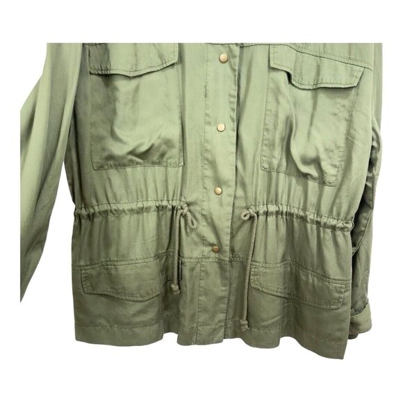 Time And Tru Women Size XXL (20) Embroidered Long Sleeve- Green Utility Jacket - Picture 5 of 9